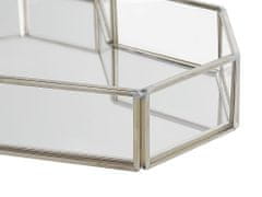 Beliani Dekorativní zrcadlový podnos stříbrný PONTIVY