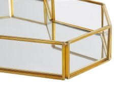Beliani Dekorativní zrcadlový podnos zlatý PONTIVY