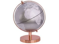 Beliani Stříbrný globus 28 cm CABOT