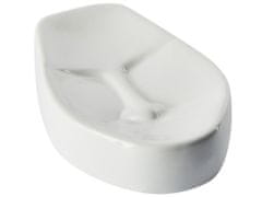 Beliani 4dílná keramická sada doplňků do koupelny bílá BARINAS