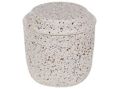 Beliani 6dílná keramická sada doplňků do koupelny bílá PALMILLA