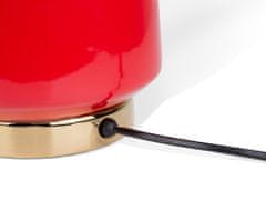 Beliani Červená stolní lampa TRIVERSA