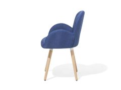 Beliani Dvě čalouněné židle v modré barvě BROOKVILLE