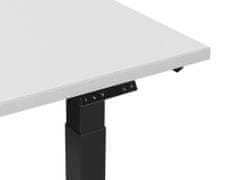 Beliani Elektrický nastavitelný stůl 130 x 72 cm šedo-černý DESTIN II