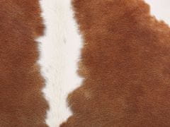 Beliani Hovězí kůže 3-4 m² hnědobílá NASQU