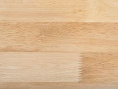 Beliani Jídelní souprava, dřevěná, bílá / světle hnědá, GEORGIA pro 6 osob 150 x 90 cm