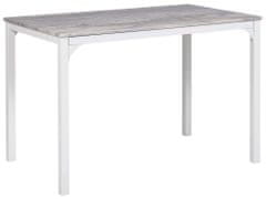 Beliani Jídelní souprava jídelní stůl a 4 židle šedá s bílou BISMARCK