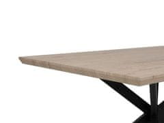 Beliani Jídelní stůl 140 x 80 cm, světlé dřevo s černým SPECTRA