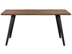 Beliani Jídelní stůl 160 x 90 cm tmavé dřevo WITNEY