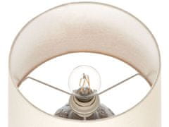 Beliani Keramická stolní lampa šedá / béžová FERREY