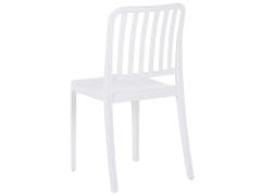 Beliani Sada 2 zahradních židlí bílá SERSALE