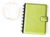 Life Designer Kožený zápisník klasický - Světle zelená, linkovaný