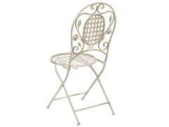 Beliani Sada 4 zahradních kovových židlí špinavě bílých BIVIO