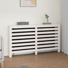 shumee Kryt na radiátor bílý 153 x 19 x 84 cm masivní borové dřevo