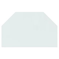 shumee Skleněná deska pod kamna šestiúhelníková 80 x 50 cm