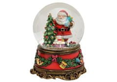 Dům Vánoc Sněhová koule s hrací skříňkou Santa 15 cm