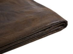 Beliani Náhradní potah pro postel se vzhledem kůže 180 x 200 cm FITOU hnědý