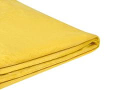 Beliani Náhradní potah na postel žlutý sametový 180 x 200 cm FITOU