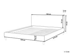 Beliani Náhradní potah na postel bílý sametový 180 x 200 cm FITOU