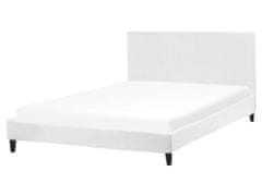Beliani Náhradní potah na postel bílý sametový 160 x 200 cm FITOU