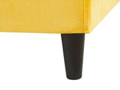 Beliani Náhradní potah na postel žlutý sametový 180 x 200 cm FITOU