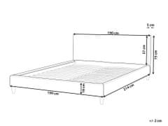 Beliani Náhradní povlak pro postel 180 x 200 cm modrý FITOU