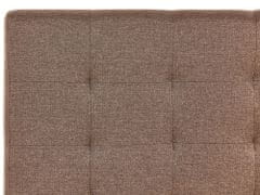 Beliani Čalouněná postel 140 x 200 cm hnědá LA ROCHELLE