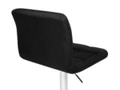 Beliani Sada 2 černých čalouněných barových židlí MARION