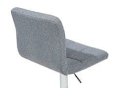 Beliani Sada 2 šedých čalouněných barových židlí MARION