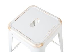 Beliani Sada barových stoliček 76 cm bílo zlatá, 2 kusy CABRILLO
