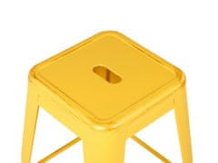 Beliani Sada barových stoliček 60 cm žluto zlatá, 2 kusy CABRILLO