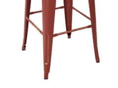 Beliani Sada barových stoliček 76 cm červeno zlatá, 2 kusy CABRILLO