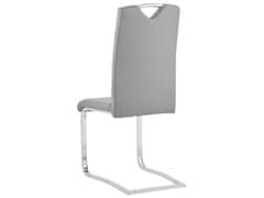 Beliani Sada 2 jídelních židlí z umělé kůže šedé PICKNES