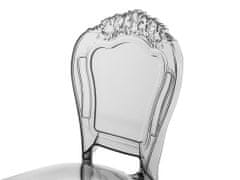 Beliani Černá průhledná plastová židle VERMONT