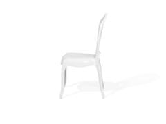 Beliani Bílá plastová židle VERMONT