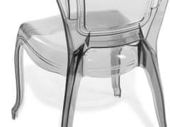 Beliani Černá průhledná plastová židle VERMONT