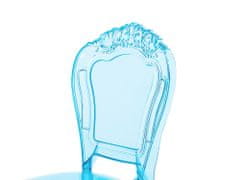 Beliani Modrá průhledná plastová židle VERMONT