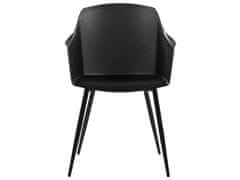 Beliani Sada 2 černých jídelních židlí FONDA