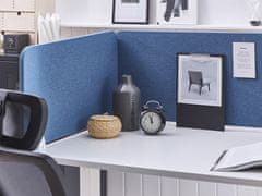 Beliani Přepážka na pracovní stůl 130 x 40 cm modrá WALLY