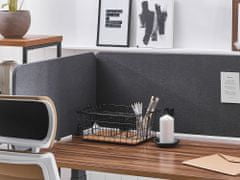 Beliani Přepážka na pracovní stůl 180 x 40 cm tmavě šedá WALLY
