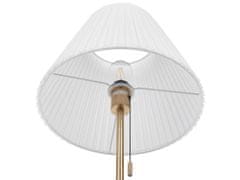 Beliani Kovová stojací lampa mosazná/bílá TORYSA