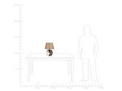Beliani Moderní béžově-bronzová stolní lampa ESLA
