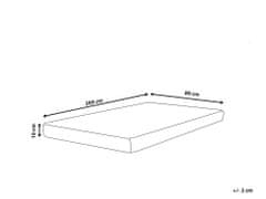 Beliani Pěnová matrace se snímatelným potahem 80 x 200 cm PICCOLO