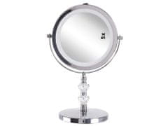 Beliani Kosmetické stolní zrcadlo s LED osvětlením ø 20 cm LAON