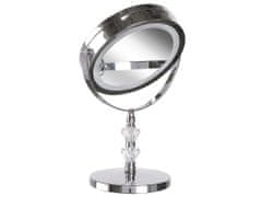 Beliani Kosmetické stolní zrcadlo s LED osvětlením ø 20 cm LAON