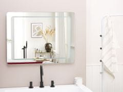 Beliani Koupelnové zrcadlo s LED osvětlením obdélníkové 60 x 80 cm WASSY