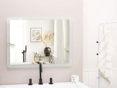 Beliani Koupelnové zrcadlo s LED osvětlením obdélníkové 60 x 80 cm CORROY