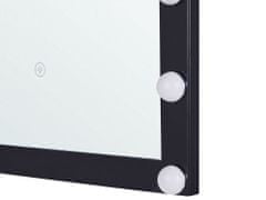 Beliani Nástěnné LED zrcadlo kovové 50 x 60 cm černé ODENAS