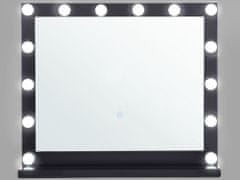 Beliani LED stolní zrcadlo 50 x 60 cm černé BEAUVOIR