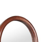 Beliani Stojací zrcadlo 30 x 150 cm tmavé dřevo CHELLES